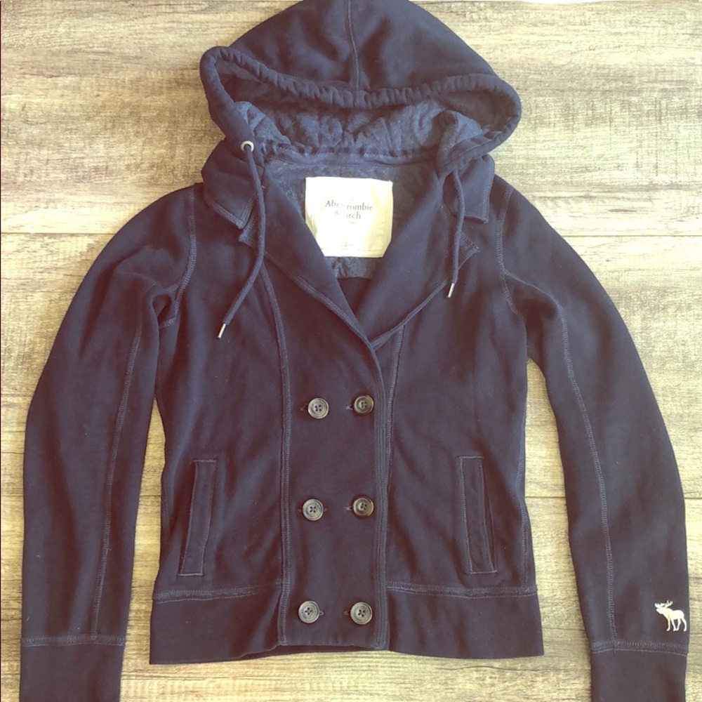 Abercrombie & Fitch Button Up Sweatshirt Jacket